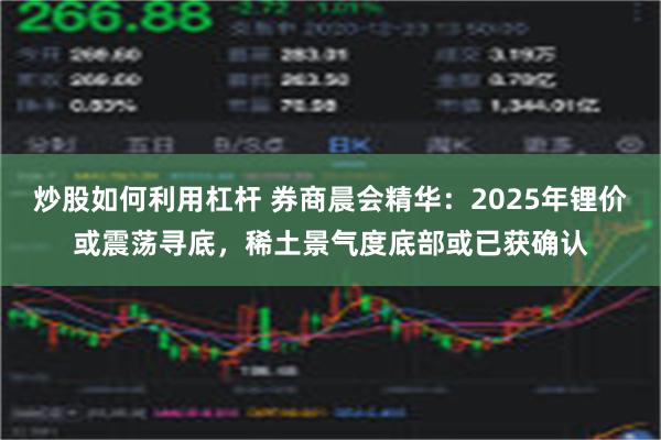 炒股如何利用杠杆 券商晨会精华：2025年锂价或震荡寻底，稀土景气度底部或已获确认