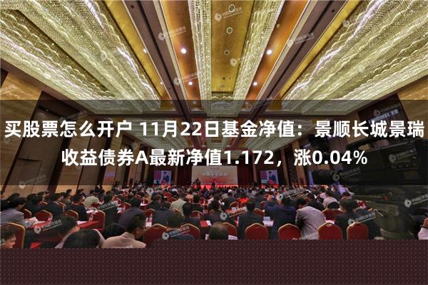 买股票怎么开户 11月22日基金净值：景顺长城景瑞收益债券A最新净值1.172，涨0.04%