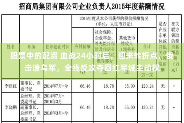 股票中的配资 血战24小时后，迎来转折点，俄击溃乌军，全线反攻夺回红军城主动权